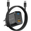 Blow Sieninis įkroviklis USB lizdas + USB-C PD 45W + laidas