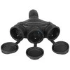 Plastrol 98-221# Lizdas gn-x3 trigubas su įžeminimu, juodas/juodas hermetiškas, IP54