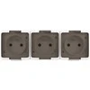 Plastrol Lizdas Trigubas lizdas 3x 2P+Z, atsparus purslams su dūmų sklende, IP44, SMART, baltas