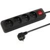 Blow PR-470WSP maitinimo ilgintuvas 4 lizdai su įžeminimu + jungiklis 3m juodas 3x1.5mm