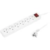 Blow PR-670WSP 6 lizdų maitinimo ilgintuvas su įžeminimu + jungiklis 3m baltas 3x1.5mm