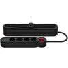 Blow PS-440 maitinimo prailginimo kabelis su 4 lizdais, 2xUSB+USB-C, 5m, juodas, 3x1mm