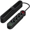 Blow PS-440 maitinimo prailginimo kabelis su 4 lizdais, 2xUSB+USB-C, 5m, juodas, 3x1mm