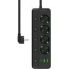 Blow PS-450M maitinimo prailginimo kabelis su 4 lizdais, 2xUSB+USB-C, 3m, juodas, 3x1mm