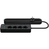 Blow PS-450M maitinimo prailginimo kabelis su 4 lizdais, 2xUSB+USB-C, 3m, juodas, 3x1mm