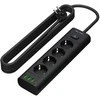Blow PS-450T 4 lizdų maitinimo prailginimo kabelis 3xUSB+USB-PD 3m juodas 3x1mm