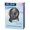 Blow Stalinis ventiliatorius 10cm USB + baterija, juoda