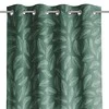 Naktinė užuolaida AmeliaHome CALM 140x250 cm, žiedai, spalva: žalia