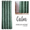 Naktinė užuolaida AmeliaHome CALM 140x250 cm, žiedai, spalva: žalia