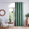 Naktinė užuolaida AmeliaHome CALM 140x250 cm, žiedai, spalva: žalia
