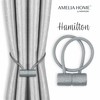 AmeliaHome Pilki užuolaidų rišikliai Hamilton, 2 vnt.