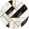Dywan apvalus ESTEMA MARBLE 3 spalva juoda r120 Hakano