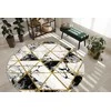 Dywan apvalus ESTEMA MARBLETRIANGLES spalva juoda r120 Hakano