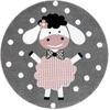 Dywan apvalus TINIES DOLLY spalva pilka r140 Hakano