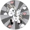 Dywan apvalus TINIES UNICORN spalva pilka r160 Hakano