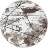 Dywan apvalus VERS POLYGONS spalva ruda r100 Hakano