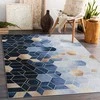 ARLEN CUBE kilimas spalva mėlyna geometrinis modernus stilius 80x150 Hakano