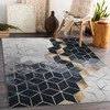 ARLEN CUBE2 kilimas spalva juoda geometrinis modernus stilius 120x170 Hakano