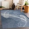 Dywan ARLEN FEATHERS spalva mėlyna styl boho 120x170 Hakano