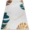 Dywan ARLEN LEAVES1 spalva balta glamour styl tropikalny 80x150 Hakano