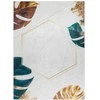 Dywan ARLEN LEAVES1 spalva balta glamour styl tropikalny 160x220 Hakano