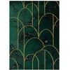 Dywan ESTEMA ARTDECO spalva butelkowa žalia 140x190 Hakano