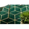 Dywan ESTEMA CUBES spalva butelkowa žalia 140x190 Hakano