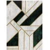 Dywan ESTEMA MARBLE 3 spalva butelkowa žalia 140x190 Hakano
