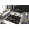 Dywan MOSSE ARTDECO 2 spalva juoda 120x170 Hakano