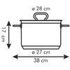 PLIENINIS PUODAS SU DANGIU PROFI TESCOMA 28cm 10l