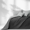 RESTILO SOFTA bedspread, steel pilkas, plain, classic style, microfiber, 170 x 210 cm