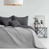 RESTILO SOFTA bedspread, steel pilkas, plain, classic style, microfiber, 170 x 210 cm