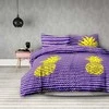 AmeliaHome Patalynės komplektas su ananasų raštu AH BASIC 155x220 cm + 80x80 cm (2+2)