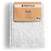 RESTILO mata vonios shiny chenille BATI spalva balta styl skandynawski 70x120