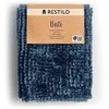 RESTILO mata vonios shiny chenille BATI spalva tamsiai mėlyna styl skandynawski 70x120