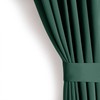 Aksominė užuolaida su kilpomis AmeliaHome 200 × 245 cm, tamsiai žalia