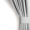 RESTILO zasłona BLACKOUT spalva jasny pilka gładki szarfa upinająca styl klasyczny przelotki Sidabrinė materiał blackout 140x175