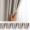 RESTILO BLACKOUT curtain, colour light beige, smooth, classic, with tieback, classic style, multifunctional tape, heavyweight blackout fabric, 140 x 280 cm