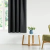RESTILO BLACKOUT curtain, juodas, smooth, classic, tie-back sash, classic style, multifunctional tape, heavyweight blackout fabric, 200 x 280 cm