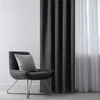 CLASSIC Užuolaida BLACKOUT, juoda, klasikinio stiliaus, sidabrinės kilpelės, 140x245, AmeliaHome