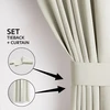 RESTILO BLACKOUT curtain, cream, plain classic, tieback, classic style, multifunctional tape, heavyweight blackout fabric, 285 × 240 cm
