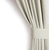 RESTILO BLACKOUT curtain, cream-coloured, plain, classic, tieback, classic style, multifunctional heading tape, heavyweight blackout fabric, 200 × 260 cm