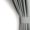 RESTILO BLACKOUT curtain, pilkas, plain, classic style, with tie-back, multifunctional heading tape, blackout heavyweight fabric, 140 x 260 cm