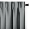 RESTILO BLACKOUT curtain, pilkas, plain, classic style, with tie-back, multifunctional heading tape, blackout heavyweight fabric, 140 x 260 cm