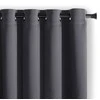Curtain BLACKOUT color graphite style classic sidabrinis eyelets blackout 140x175 AmeliaHome