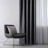 RESTILO užuolaida BLACKOUT spalva plieninė, raištis, klasikinio stiliaus, metaliniai žiedeliai sidabriniai, blackout medžiaga 140x175