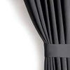 Curtain BLACKOUT color graphite style classic sidabrinis eyelets blackout 140x175 AmeliaHome