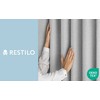 RESTILO zasłona CORITA spalva pilka styl nowoczesny taśma materiał blackout, len 140x250