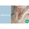 RESTILO VALETA curtain, cappuccino colour, plain, modern boho style, multipurpose tape, linen-effect fabric, 140 x 245 cm