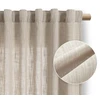 RESTILO VALETA curtain, cappuccino, plain, boho-modern style, multifunctional tape, linen-effect fabric, 140 x 175 cm
